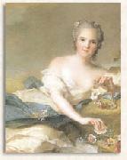 Jjean-Marc nattier Anne Henriette of France represented as Flora oil